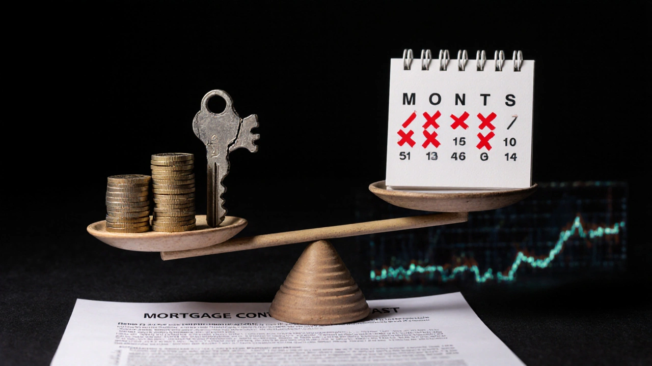 Váha ukazující rizika investice do nájemního bytu proti finančnímu výnosu.