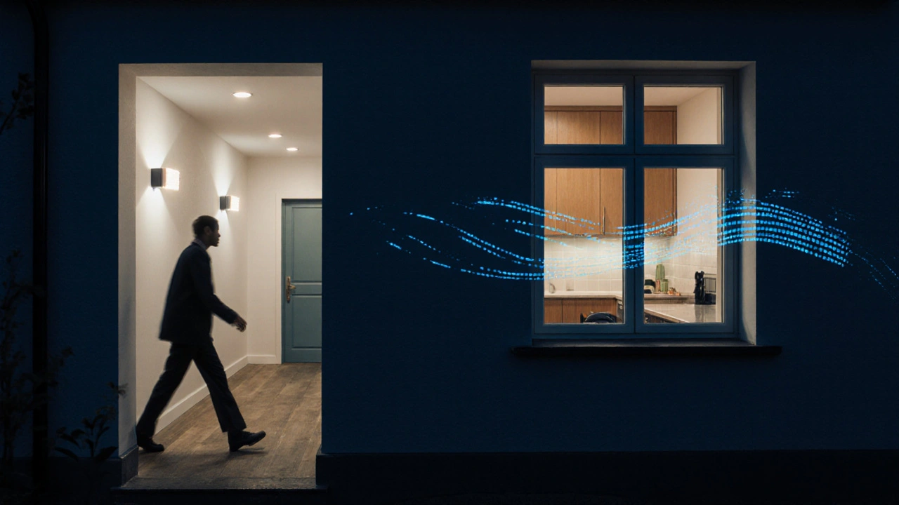 Chytré LED osvětlení v domě reagující na pohyb a přenášející data světlem.