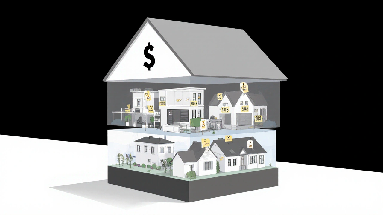 Průhledný dům s vrstvami: osobní náklady, tržní srovnání a pohled kupujícího.