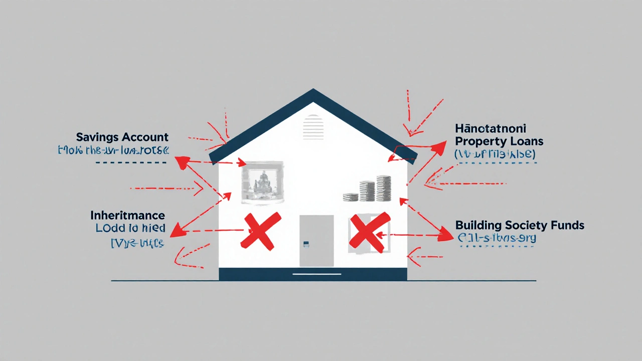 Schéma zdrojů vlastních prostředků s vyloučenými půjčkami a stavebním spořením.
