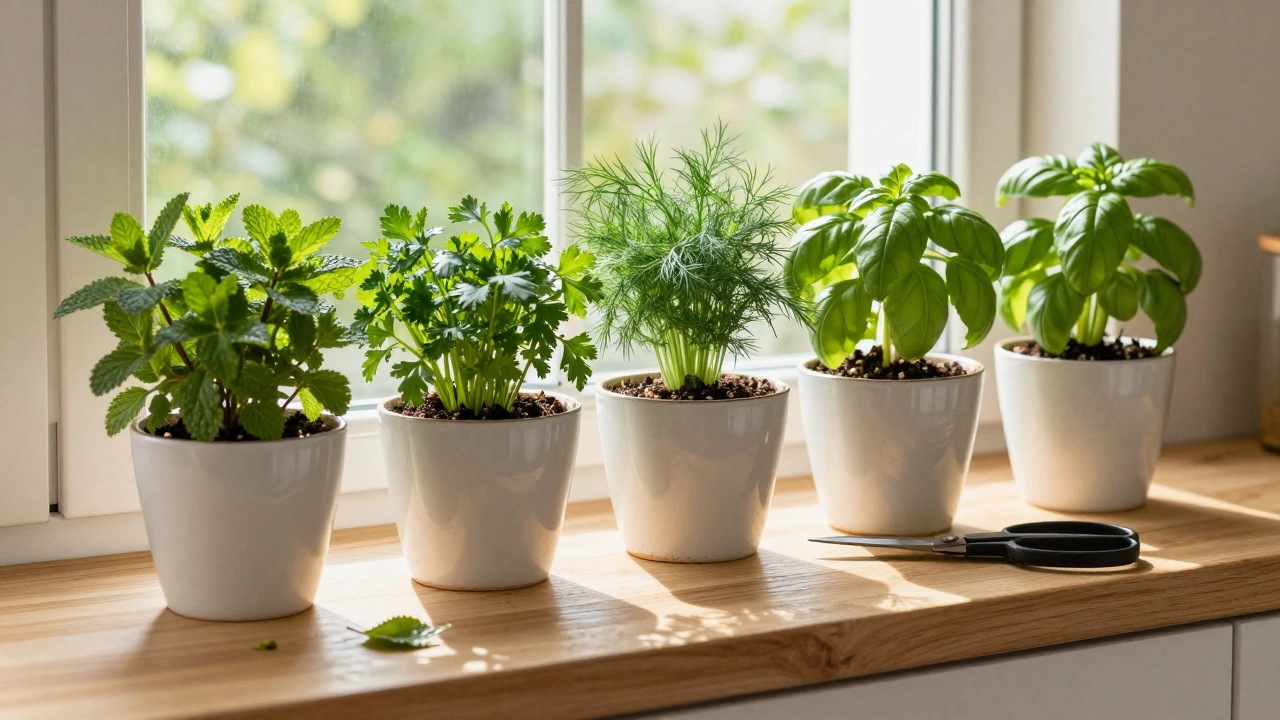 Bylinkový záhon v kuchyni: jak mít čerstvé bylinky celý rok