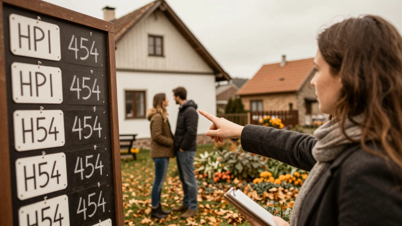 Realitní makléř ukazuje ceny domů v Ústeckém kraji.