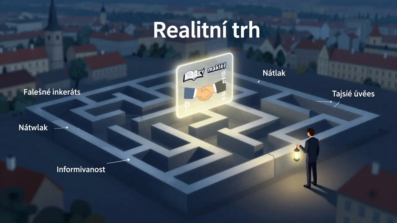 Bludiště realitního trhu s jedním správným cestou k čestné službě a informovanosti.