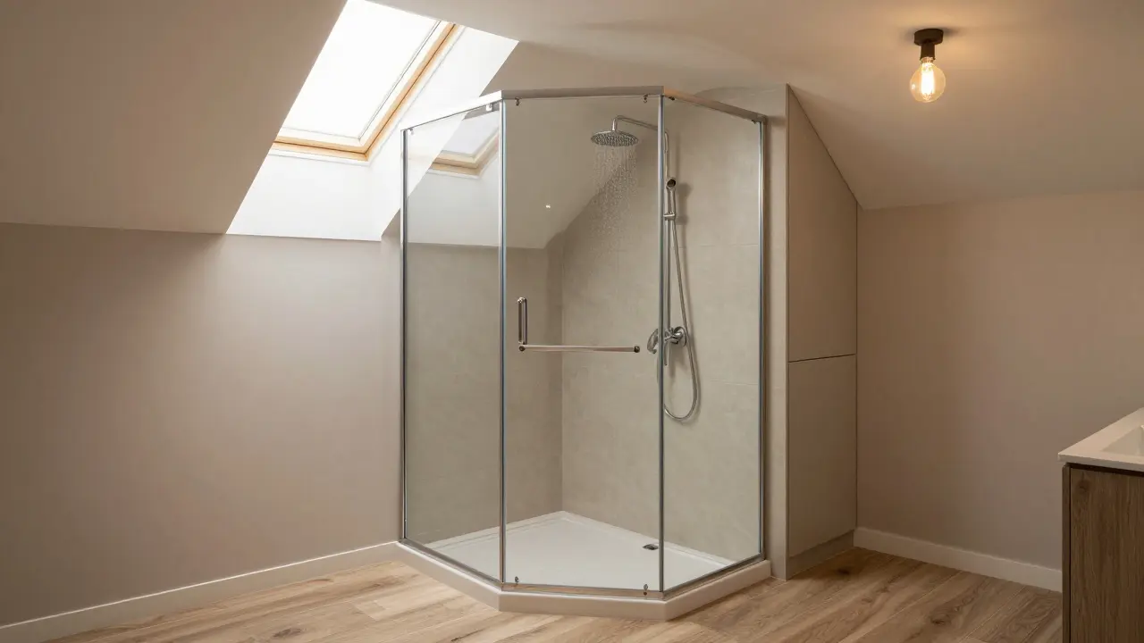 Kornerový sprchový kout bez vaničky