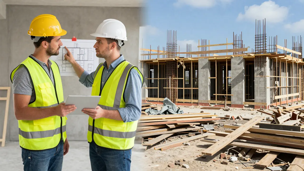 Porovnání odpovědného dozoru a nekontrolované rekonstrukce.