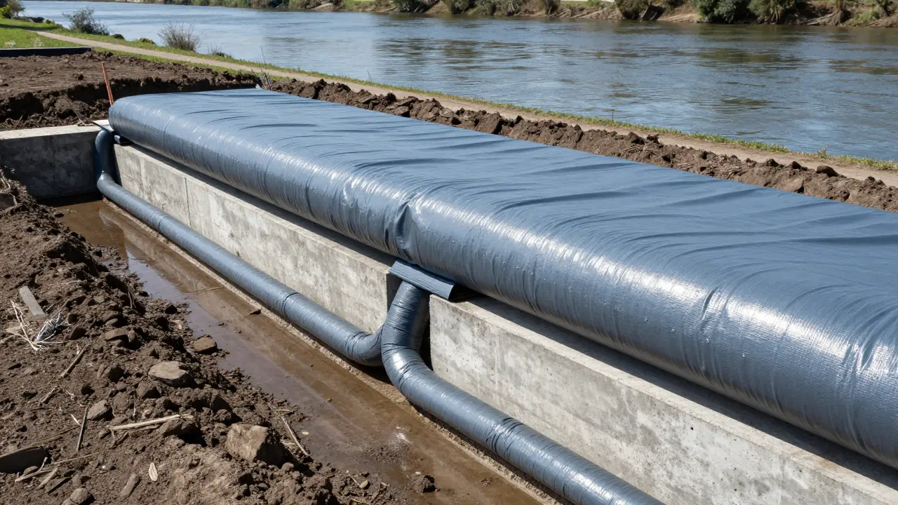 Detailní řez základů domu s moderní hydroizolací a odvodňovacím systémem.