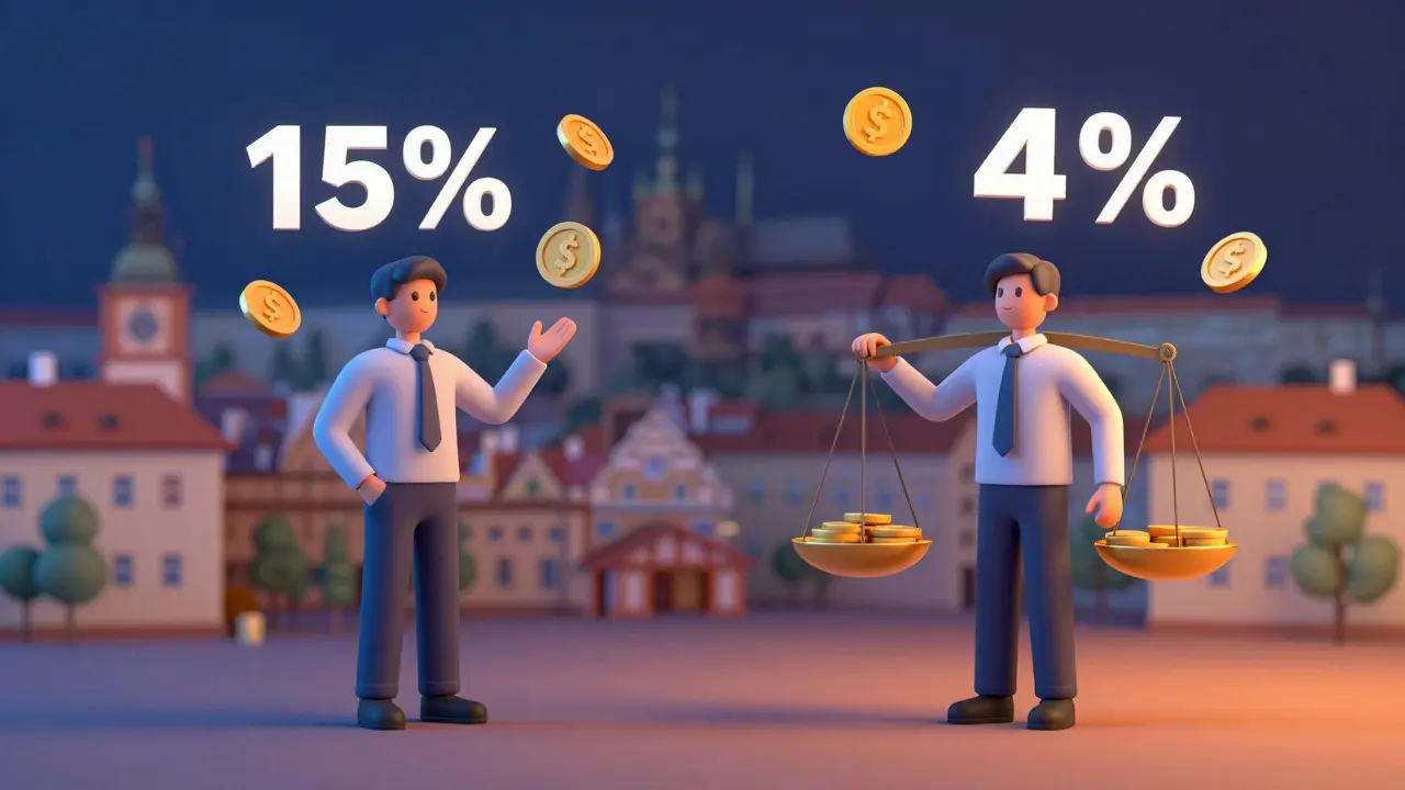Konceptuální ilustrace posunu daňové zátěže na prodejce