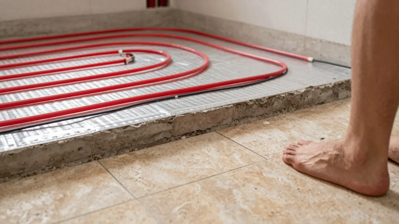 Instalace elektrického podlahového topení a teplá dlažba
