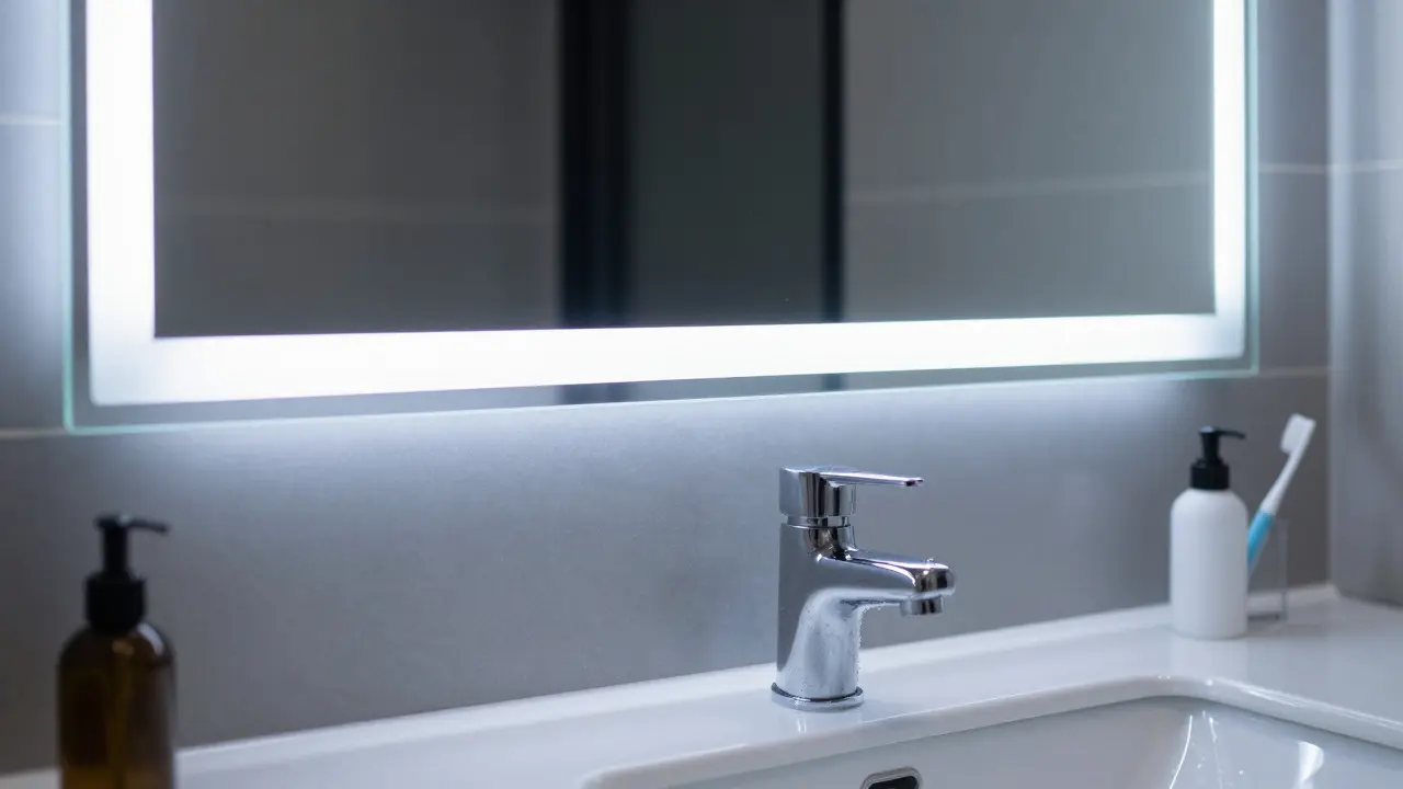 Koupelnový nábytek se zrcadlem a integrovaným LED osvětlením