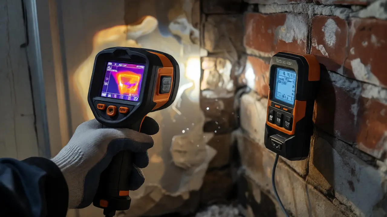 Termokamera a vlhkoměr odhalují skryté vady ve starém domě