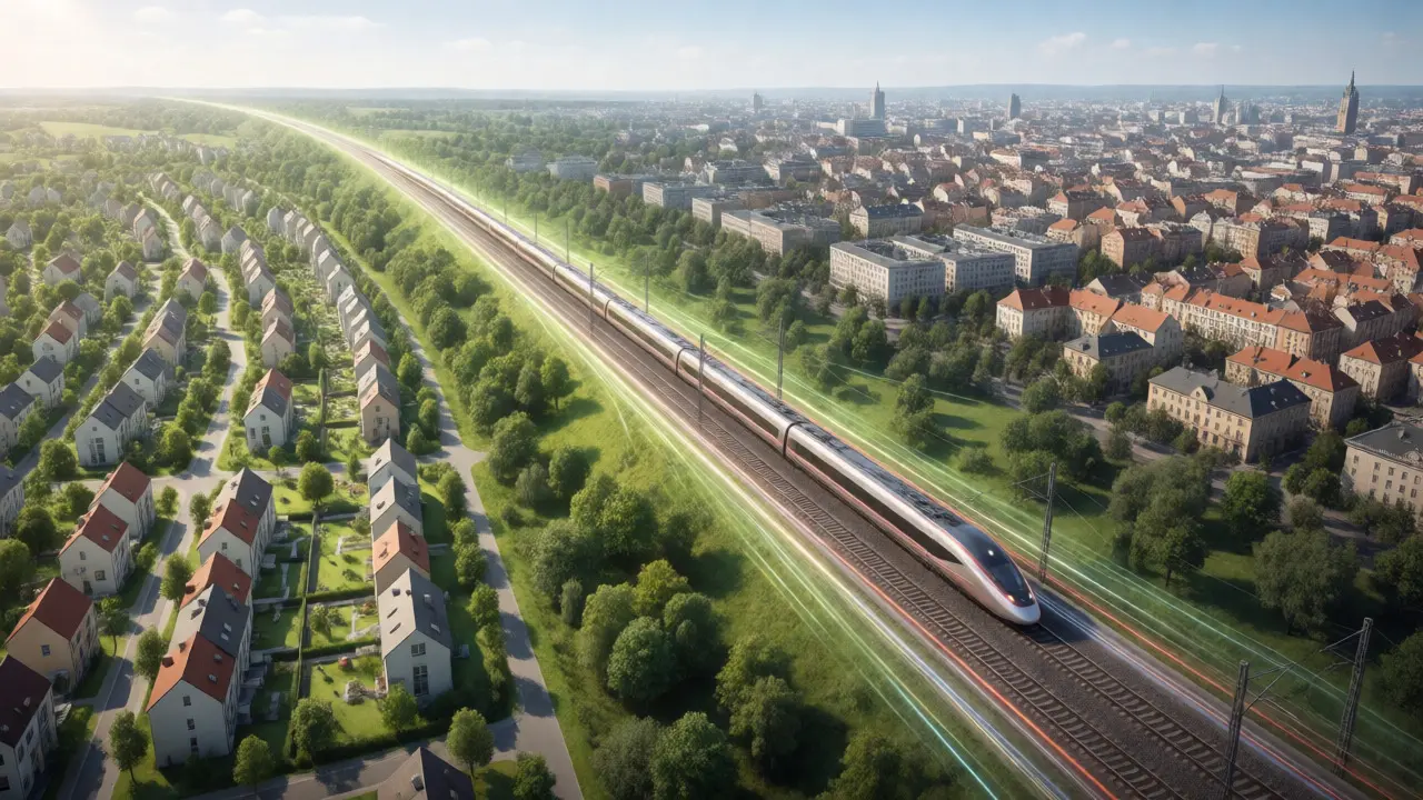 Vizualizace vysokorychlostní tratě spojující Pardubice s Prahou jako katalyzátor růstu